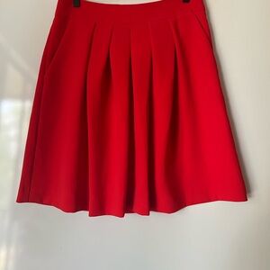 Banana Republic Vibrant Red Midi Skirt